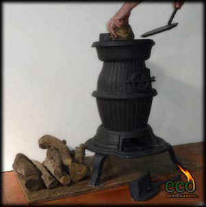 The Ronda - Wood Burner ECO028 - Cast Iron Pot Bellied Stove The Ronda - Wood Burner ECO028 - Cast Iron Pot Bellied Stove